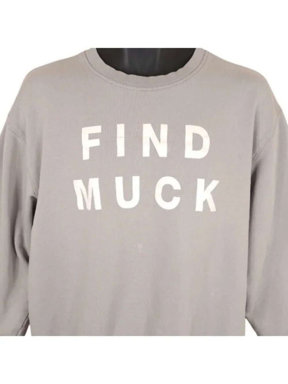 Find Muck Sweatshirt Mens Size Large Gray Funny Adult Spoonerism